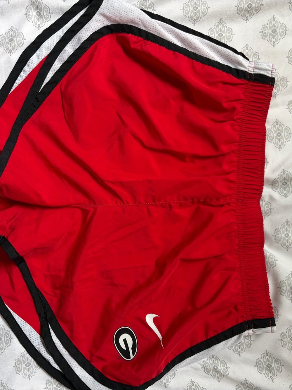Nike Red Shorts with Black and White Trim